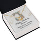 Happy Birthday Joanne v01 - 18K Yellow Gold Finish Love Knot Necklace