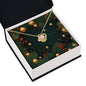 Christmas Background 118 - 18K Yellow Gold Finish Love Knot Necklace