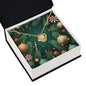 Christmas Background 129 - 18K Yellow Gold Finish Love Knot Necklace