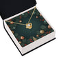 Christmas Background 128 - 18K Yellow Gold Finish Love Knot Necklace