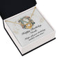 Happy Birthday Nicole v01 - 18K Yellow Gold Finish Love Knot Necklace