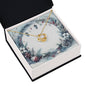 Christmas Background 090 - 18K Yellow Gold Finish Love Knot Necklace
