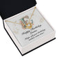 Happy Birthday Louise v01 - 18K Yellow Gold Finish Love Knot Necklace