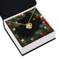 Christmas Background 125 - 18K Yellow Gold Finish Love Knot Necklace