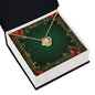 Christmas Background 067 - 18K Yellow Gold Finish Love Knot Necklace