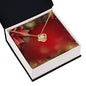 Christmas Background 095 - 18K Yellow Gold Finish Love Knot Necklace