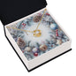 Christmas Background 080 - 18K Yellow Gold Finish Love Knot Necklace