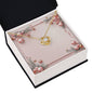 Christmas Background 008 - 18K Yellow Gold Finish Love Knot Necklace