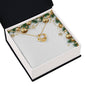 Christmas Background 012 - 18K Yellow Gold Finish Love Knot Necklace