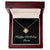 Happy Birthday Alison v2 - 18K Yellow Gold Finish Love Knot Necklace With Mahogany Style Luxury Box