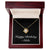 Happy Birthday Adela v2 - 18K Yellow Gold Finish Love Knot Necklace With Mahogany Style Luxury Box