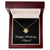 Happy Birthday Abigail v2 - 18K Yellow Gold Finish Love Knot Necklace With Mahogany Style Luxury Box