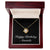 Happy Birthday Amanda v2 - 18K Yellow Gold Finish Love Knot Necklace With Mahogany Style Luxury Box