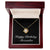 Happy Birthday Alexandra v2 - 18K Yellow Gold Finish Love Knot Necklace With Mahogany Style Luxury Box