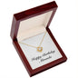 Happy Birthday Miranda - 18K Yellow Gold Finish Love Knot Necklace With Mahogany Style Luxury Box