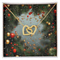 Christmas Background 127 - 18K Yellow Gold Finish Interlocking Hearts Necklace