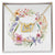 Boho Flowers Wreath Watercolor 07 - 18K Yellow Gold Finish Interlocking Hearts Necklace