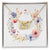 Boho Flowers Wreath Watercolor 18 - 18K Yellow Gold Finish Interlocking Hearts Necklace