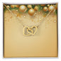 Christmas Background 050 - 18K Yellow Gold Finish Interlocking Hearts Necklace
