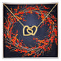Christmas Background 121 - 18K Yellow Gold Finish Interlocking Hearts Necklace
