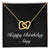 Happy Birthday Amy v2 - 18K Yellow Gold Finish Interlocking Hearts Necklace