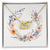 Boho Flowers Wreath Watercolor 19 - 18K Yellow Gold Finish Interlocking Hearts Necklace