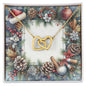 Christmas Background 076 - 18K Yellow Gold Finish Interlocking Hearts Necklace