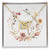 Boho Flowers Wreath Watercolor 08 - 18K Yellow Gold Finish Interlocking Hearts Necklace