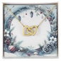 Christmas Background 090 - 18K Yellow Gold Finish Interlocking Hearts Necklace