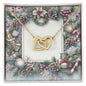 Christmas Background 077 - 18K Yellow Gold Finish Interlocking Hearts Necklace