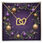 Christmas Background 023 - 18K Yellow Gold Finish Interlocking Hearts Necklace