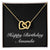 Happy Birthday Amanda v2 - 18K Yellow Gold Finish Interlocking Hearts Necklace