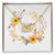 Boho Flowers Wreath Watercolor 05 - 18K Yellow Gold Finish Interlocking Hearts Necklace