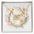 Boho Flowers Wreath Watercolor 09 - 18K Yellow Gold Finish Interlocking Hearts Necklace
