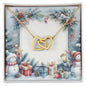 Christmas Background 093 - 18K Yellow Gold Finish Interlocking Hearts Necklace