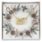 Christmas Background 091 - 18K Yellow Gold Finish Interlocking Hearts Necklace