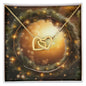 Christmas Background 106 - 18K Yellow Gold Finish Interlocking Hearts Necklace