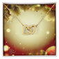 Christmas Background 100 - 18K Yellow Gold Finish Interlocking Hearts Necklace