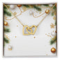 Christmas Background 048 - 18K Yellow Gold Finish Interlocking Hearts Necklace