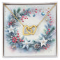 Christmas Background 094 - 18K Yellow Gold Finish Interlocking Hearts Necklace