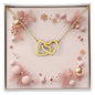 Christmas Background 055 - 18K Yellow Gold Finish Interlocking Hearts Necklace