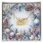Christmas Background 080 - 18K Yellow Gold Finish Interlocking Hearts Necklace