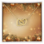 Christmas Background 058 - 18K Yellow Gold Finish Interlocking Hearts Necklace