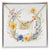 Boho Flowers Wreath Watercolor 12 - 18K Yellow Gold Finish Interlocking Hearts Necklace