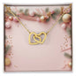 Christmas Background 025 - 18K Yellow Gold Finish Interlocking Hearts Necklace