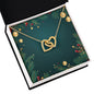 Christmas Background 045 - 18K Yellow Gold Finish Interlocking Hearts Necklace