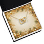 Christmas Background 051 - 18K Yellow Gold Finish Interlocking Hearts Necklace