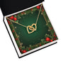 Christmas Background 067 - 18K Yellow Gold Finish Interlocking Hearts Necklace