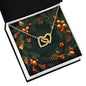 Christmas Background 123 - 18K Yellow Gold Finish Interlocking Hearts Necklace