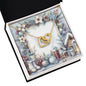 Christmas Background 074 - 18K Yellow Gold Finish Interlocking Hearts Necklace
